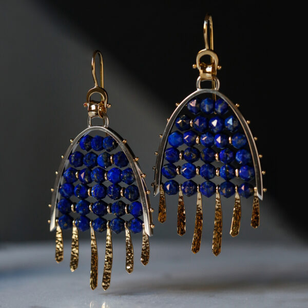 Celestial Ladder Earrings lapis