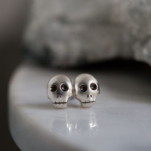 Silver stud earrings