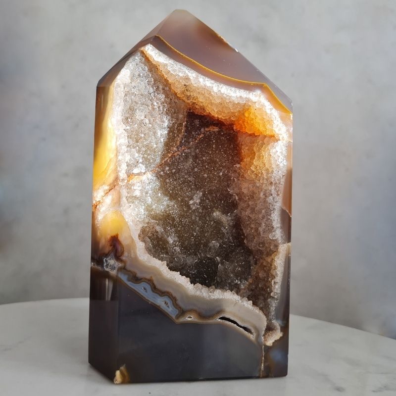 Large druzy agate crystal