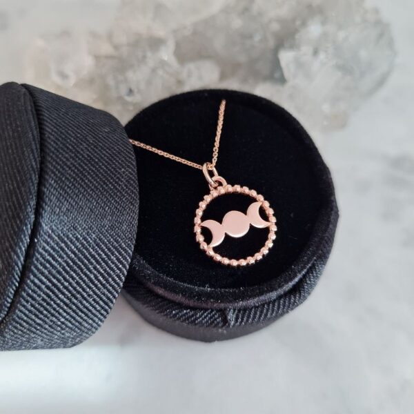 goddess pendant plain rose gold