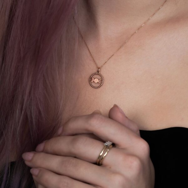 goddess pendant rose gold