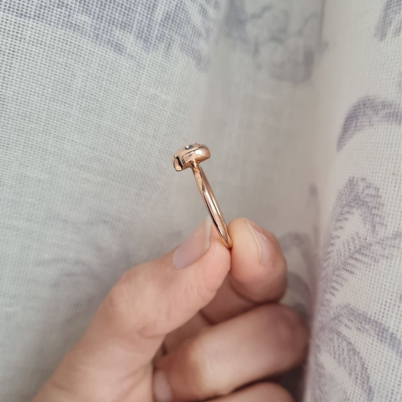 The Hunter - Shrunken Head Ring, Rose Gold & Diamond - Image 6
