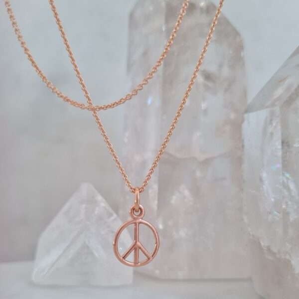 peace pendant rose gold