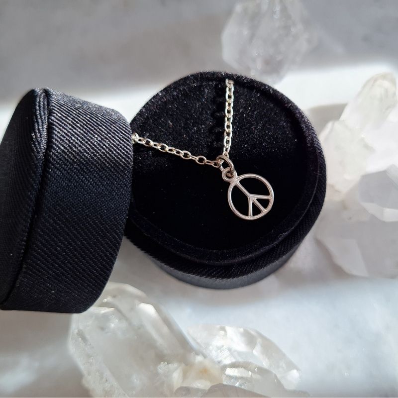 peace pendant silver