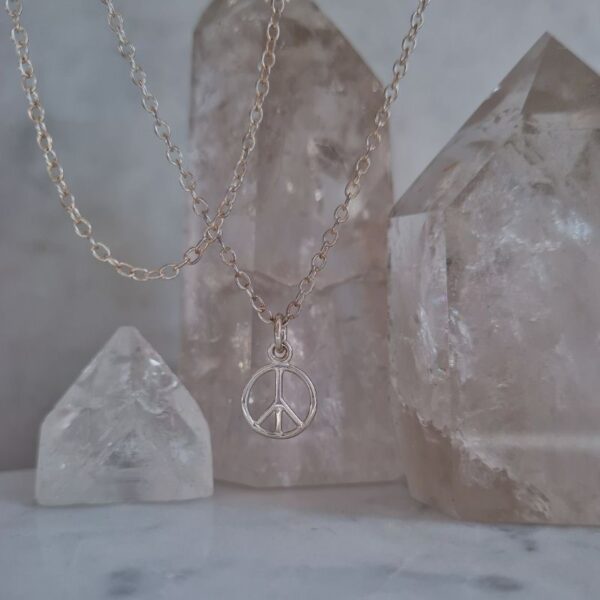 peace pendant silver