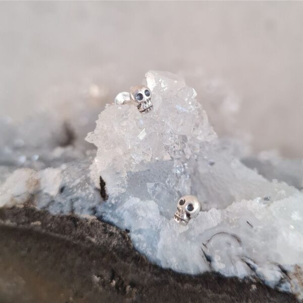 tiny skull stud earrings