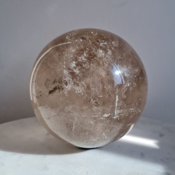 Smokey quartz sphere large