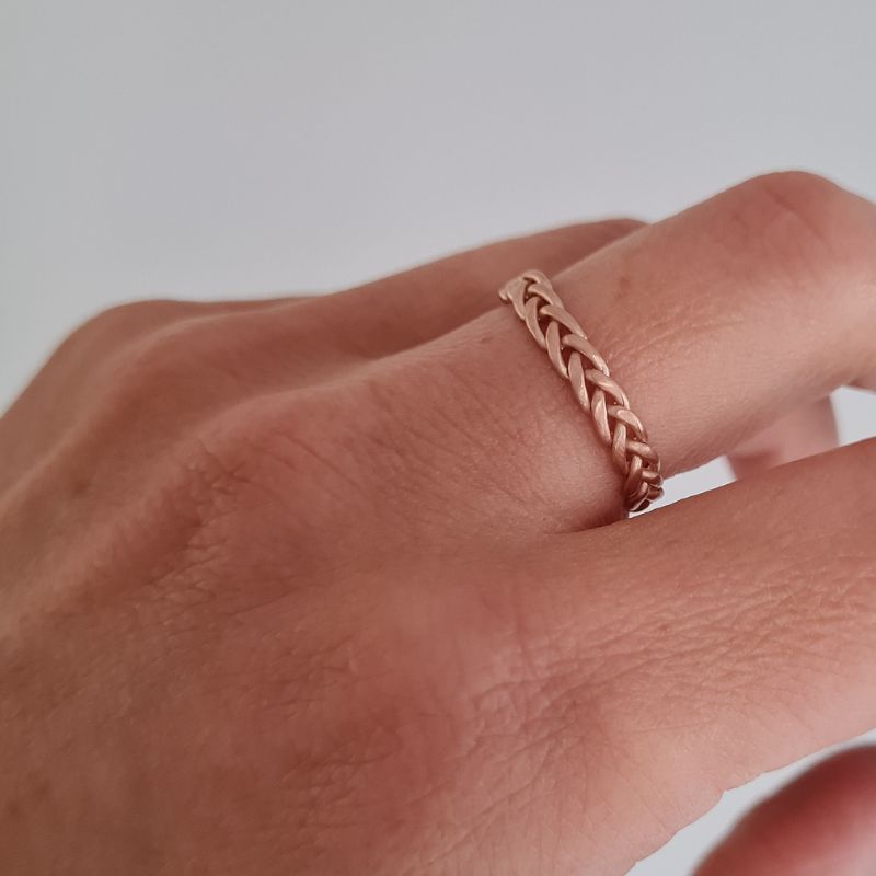 Braided Stacking Ring - Rose Gold - Image 4
