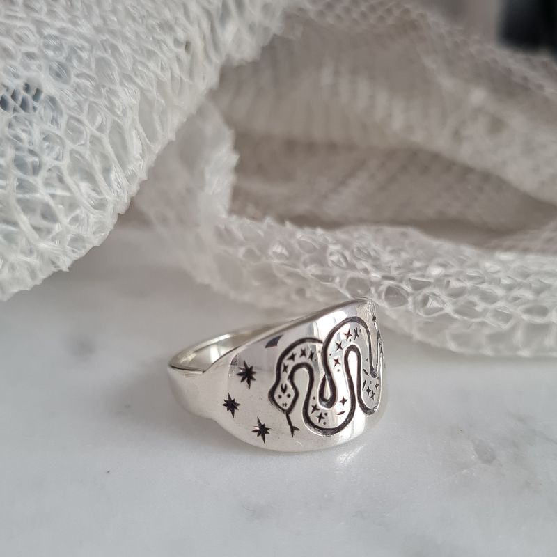 Snake Art Ring silver