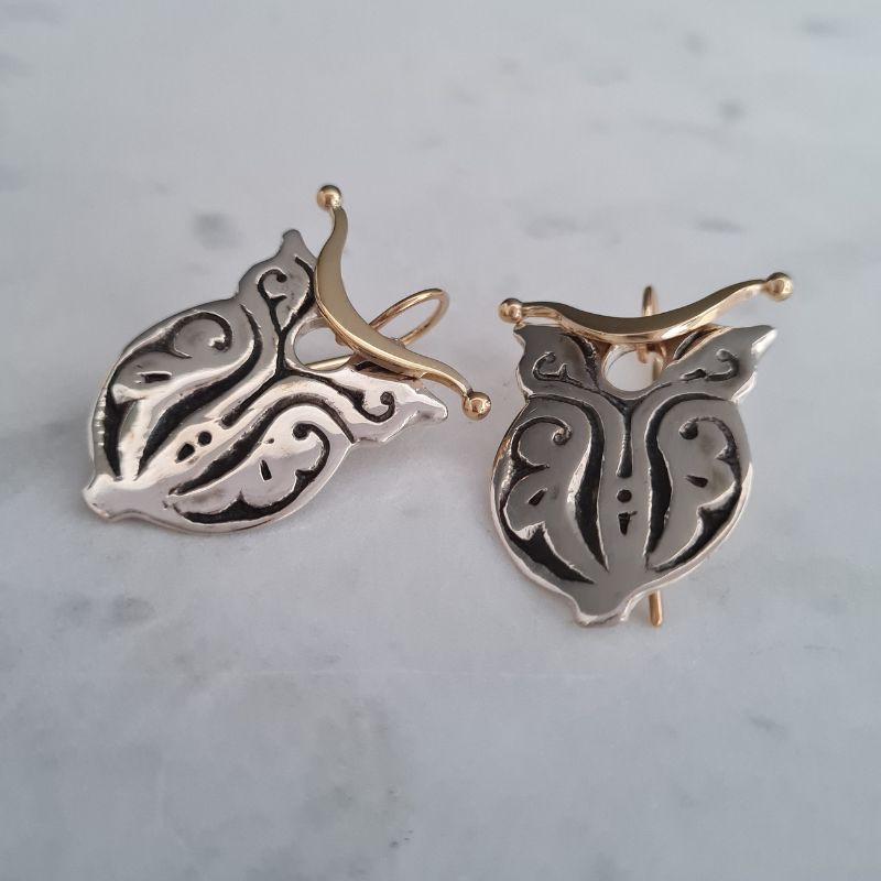 Rus Earrings - Silver and Gold - Image 5