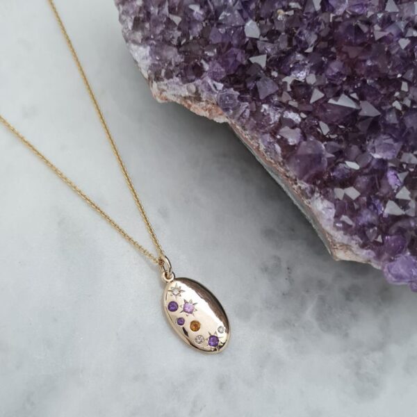 Constellation-pendant-oval-yellow-gold-amethyst-citrine-juju-gems-jewellery