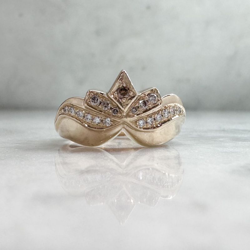 Baby Lotus - Yellow Gold Diamond Set - Image 2