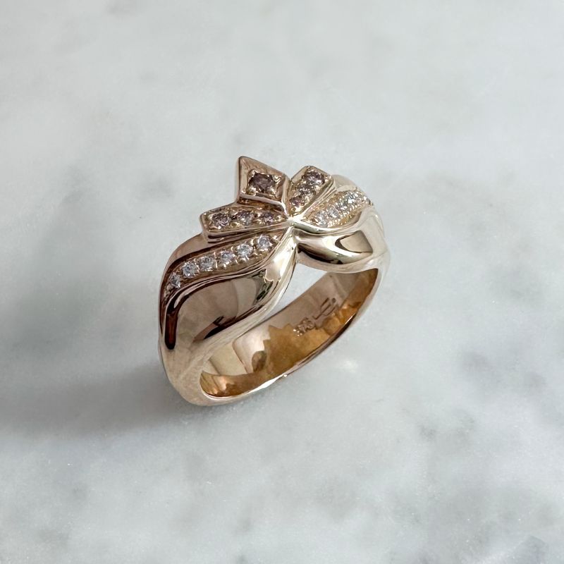 Baby Lotus - Yellow Gold Diamond Set - Image 4