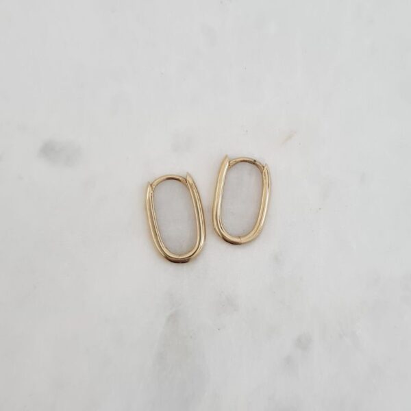 juju gems jewellery Paperclip earrings in solid 18ct yellow gold