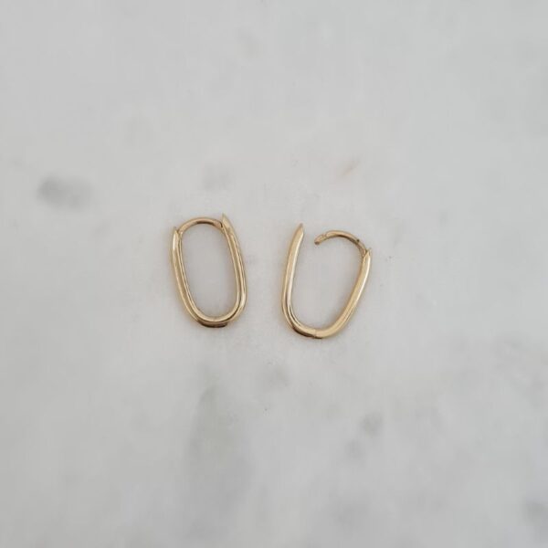 juju gems jewellery Paperclip earrings in solid 18ct yellow gold