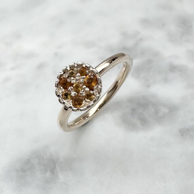 Petite Galaxy Ring - Yellow Gold with Citrine - Image 4
