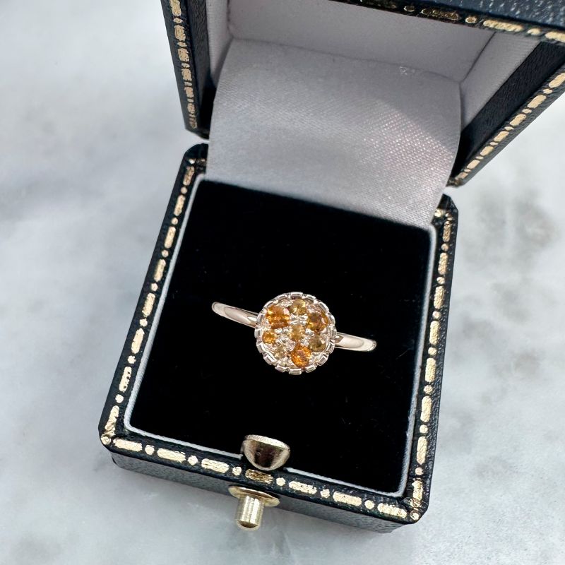 Petite Galaxy Ring - Yellow Gold with Citrine - Image 2