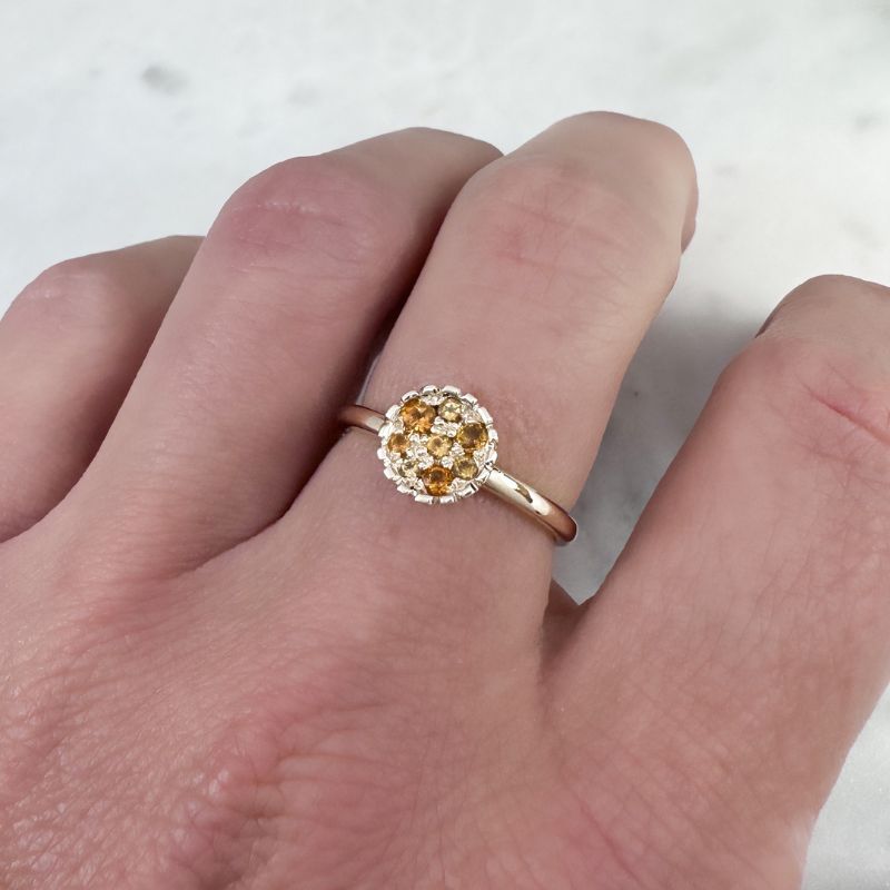 Petite Galaxy Ring - Yellow Gold with Citrine - Image 5