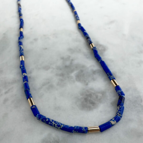 juju gems jewellery imperial jasper and gold bead necklace