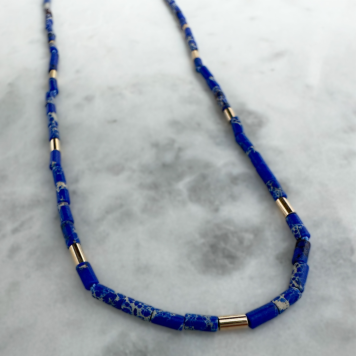 juju gems jewellery imperial jasper and gold bead necklace