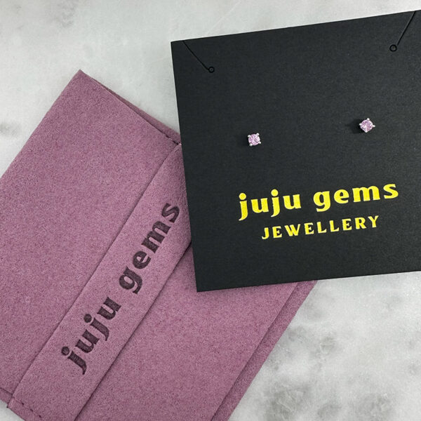 Pink Sapphire Stud Earrings